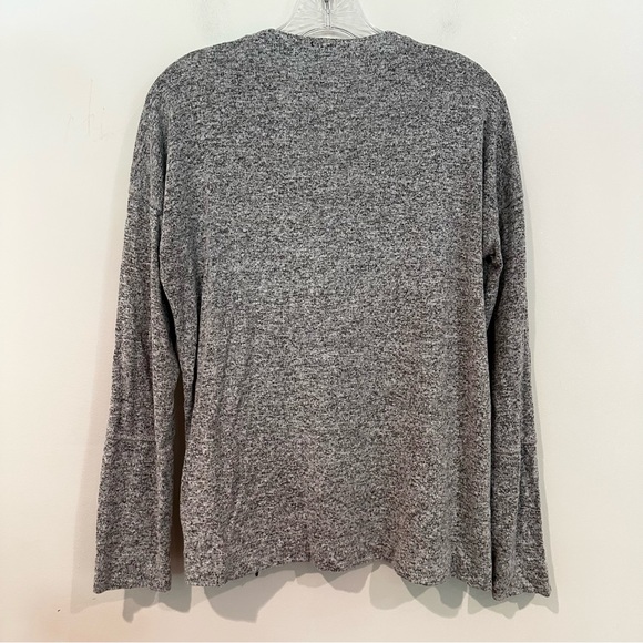 Rails Leigh Oversized Dropped Shoulder Top Sweater Women's Small Gray Velvet Tie - Picture 7 of 11